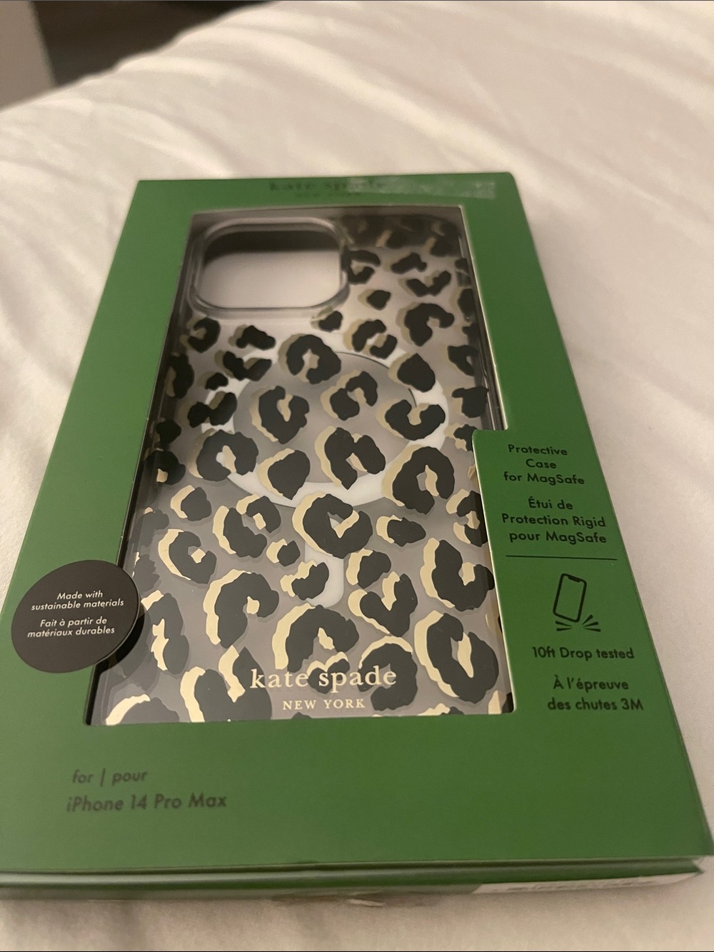 kate spade Leopard Print iPhone 14 Pro Max Case - Gold & Black